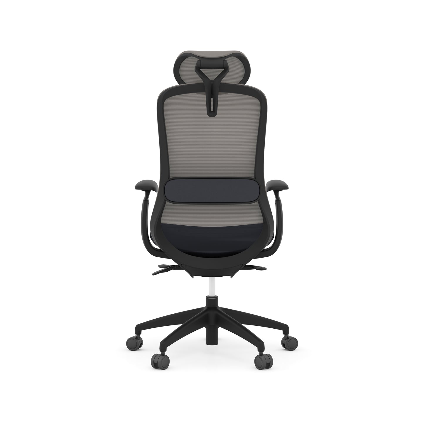 Konfurb Crescent Weight-Activated Syncro-Tilt High Back with Headrest - Black - 67011 & 67001HR