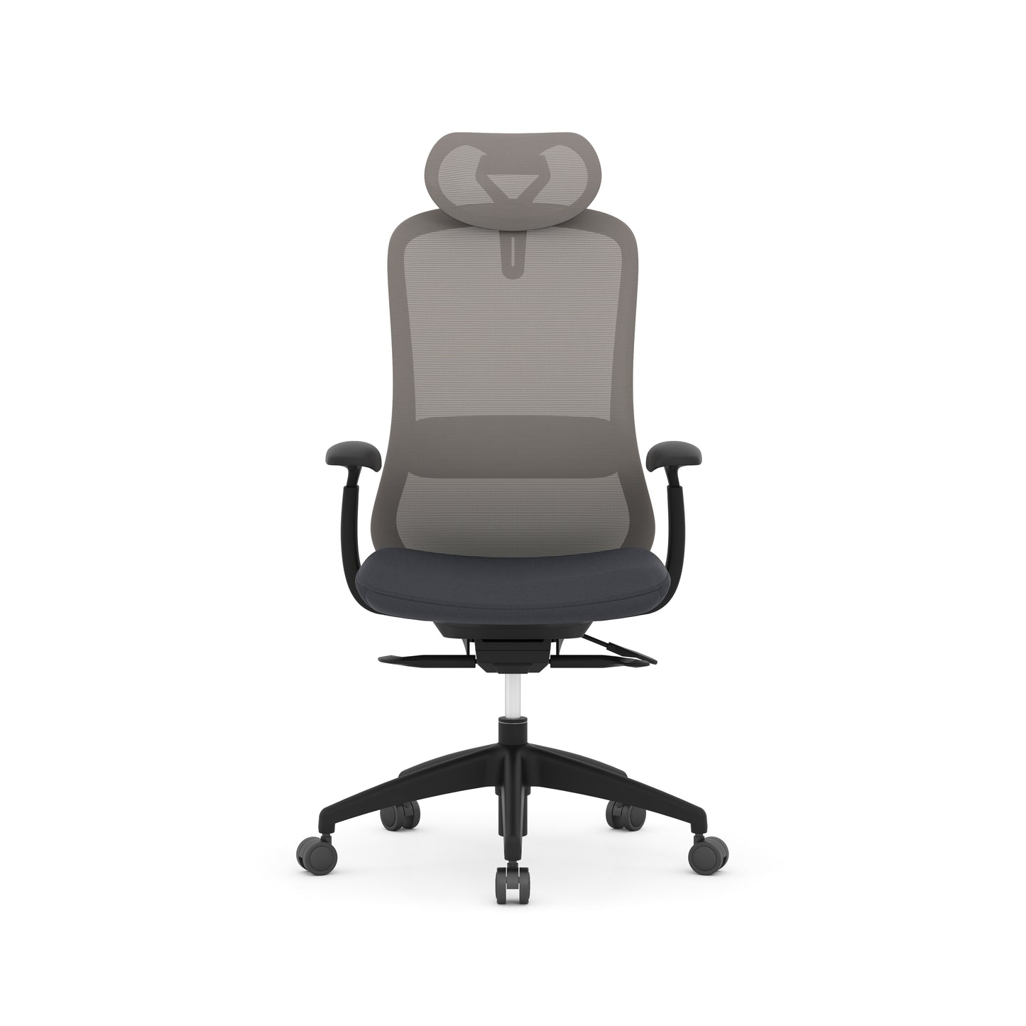 Konfurb Crescent Weight-Activated Syncro-Tilt High Back with Headrest - Black - 67011 & 67001HR