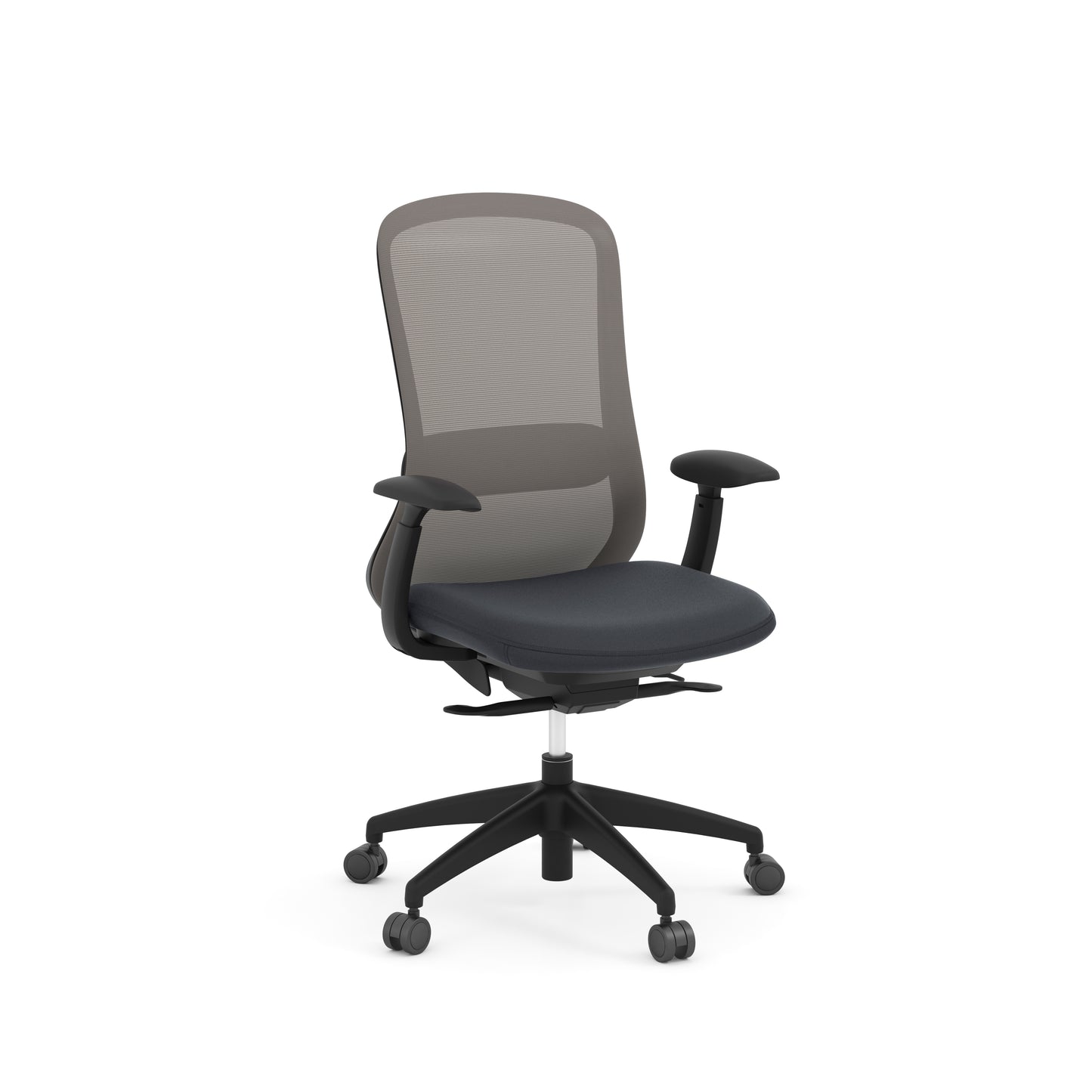 Konfurb Crescent Weight-Activated Syncro-Tilt High Back with Headrest - Black - 67011 & 67001HR