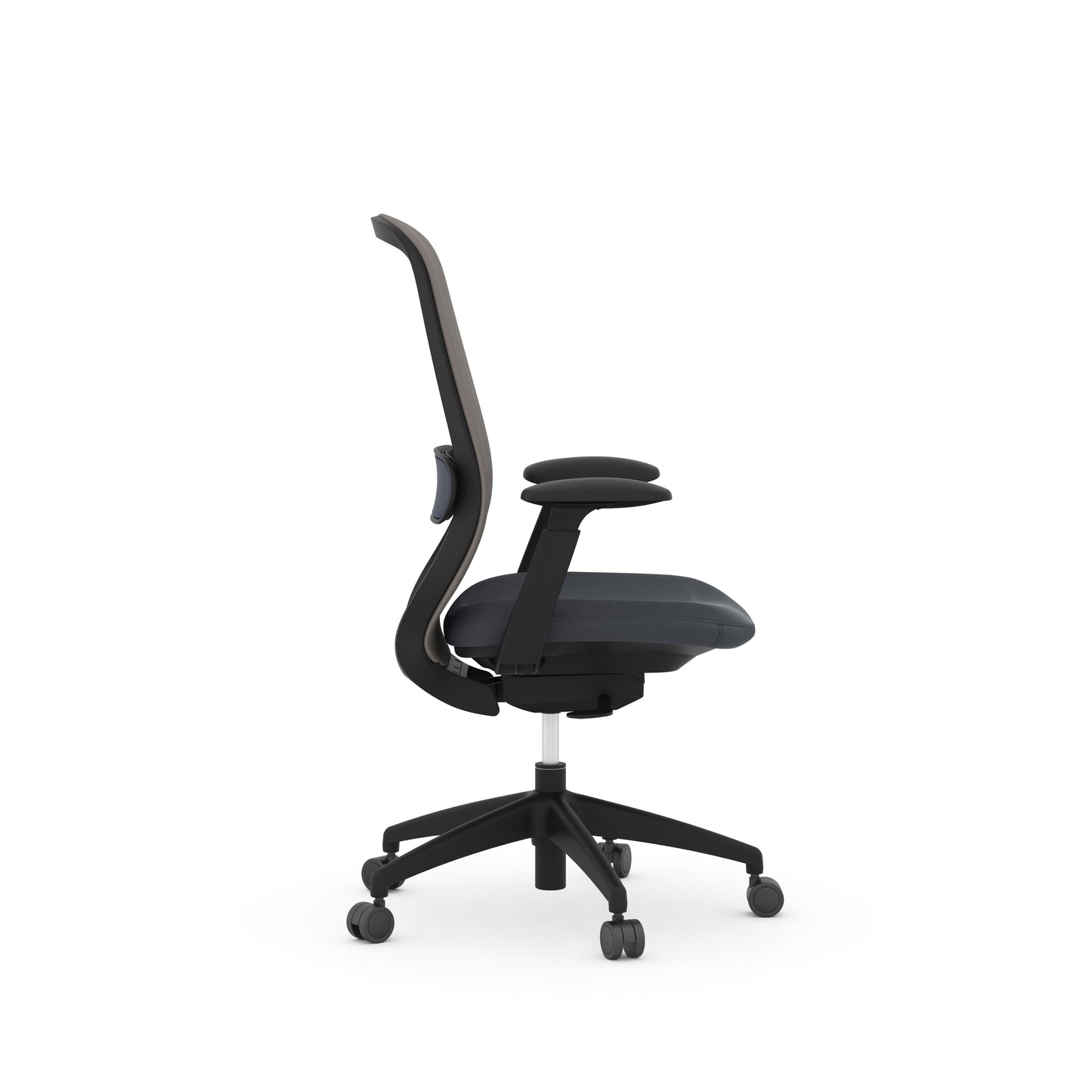 Konfurb Crescent Weight-Activated Syncro-Tilt High Back with Headrest - Black - 67011 & 67001HR