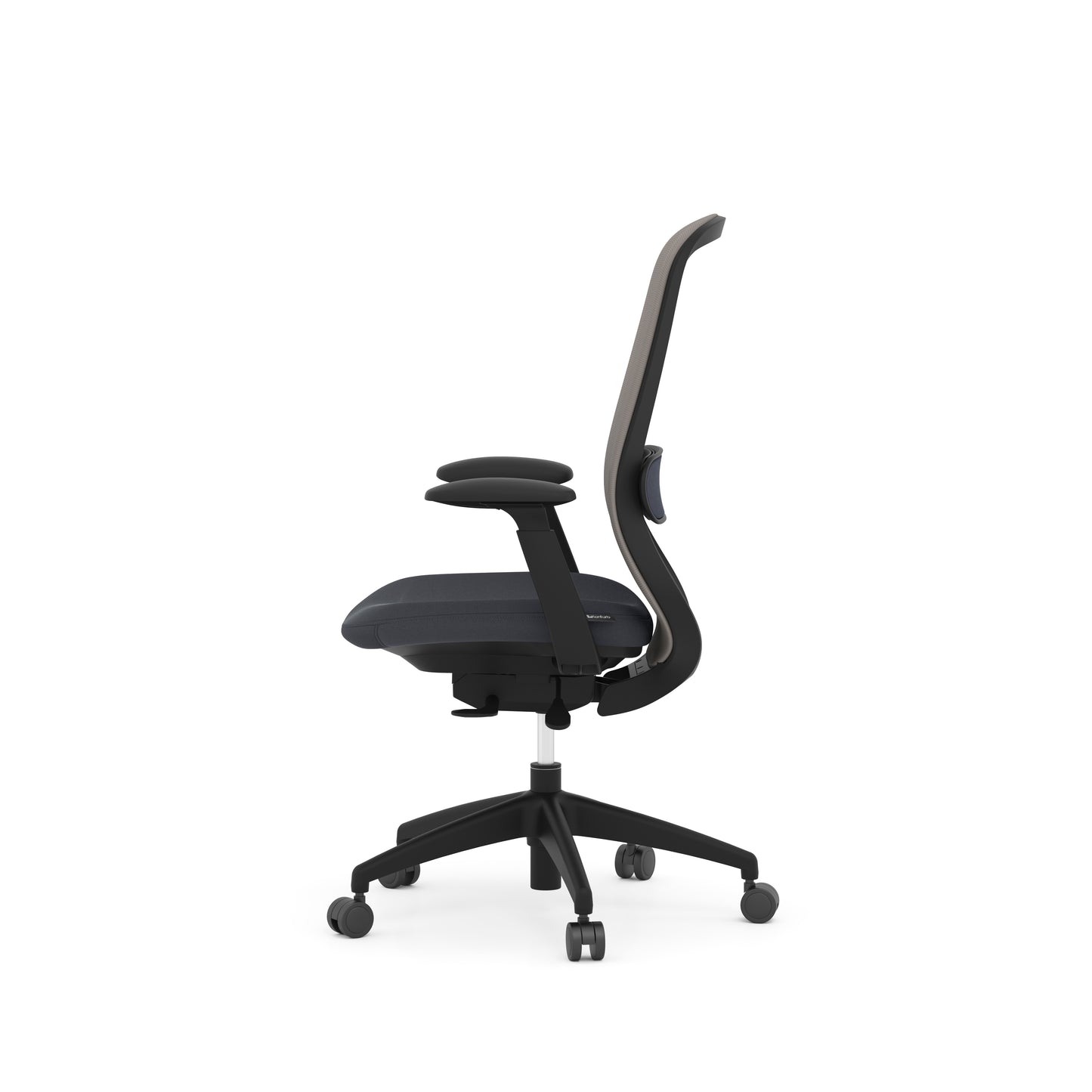 Konfurb Crescent Weight-Activated Syncro-Tilt High Back with Headrest - Black - 67011 & 67001HR