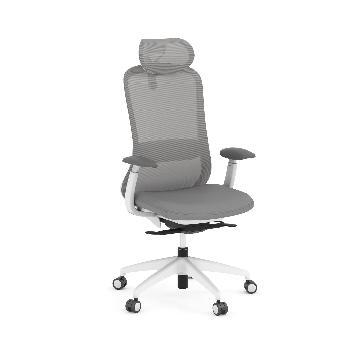 Konfurb Crescent Weight-Activated Syncro-Tilt High Back with Headrest - Gray - 67012 & 67002HR
