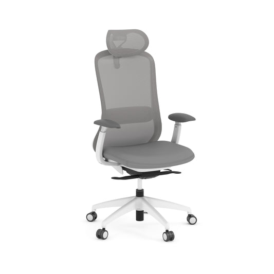 Konfurb Crescent Weight-Activated Syncro-Tilt High Back with Headrest - Gray - 67012 & 67002HR