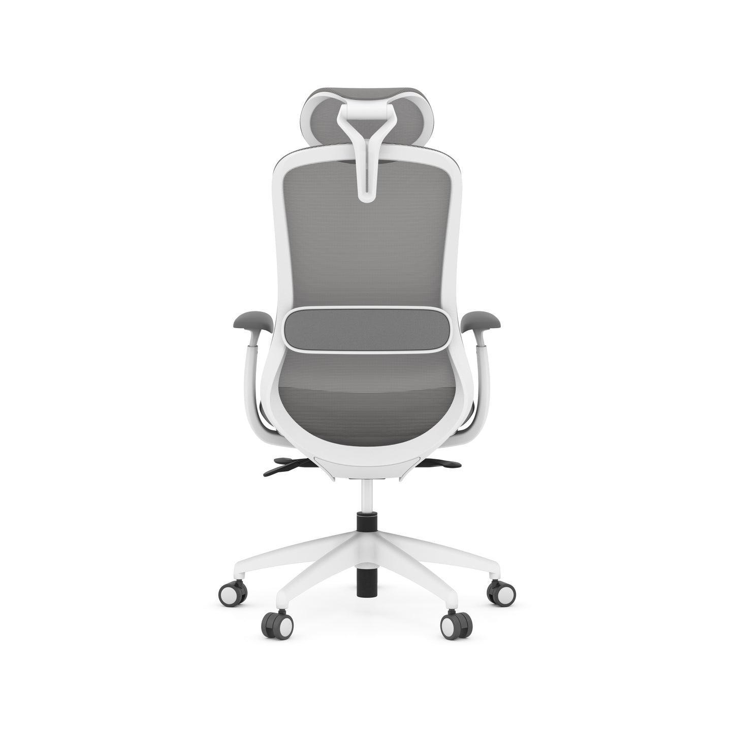 Konfurb Crescent Weight-Activated Syncro-Tilt High Back with Headrest - Gray - 67012 & 67002HR