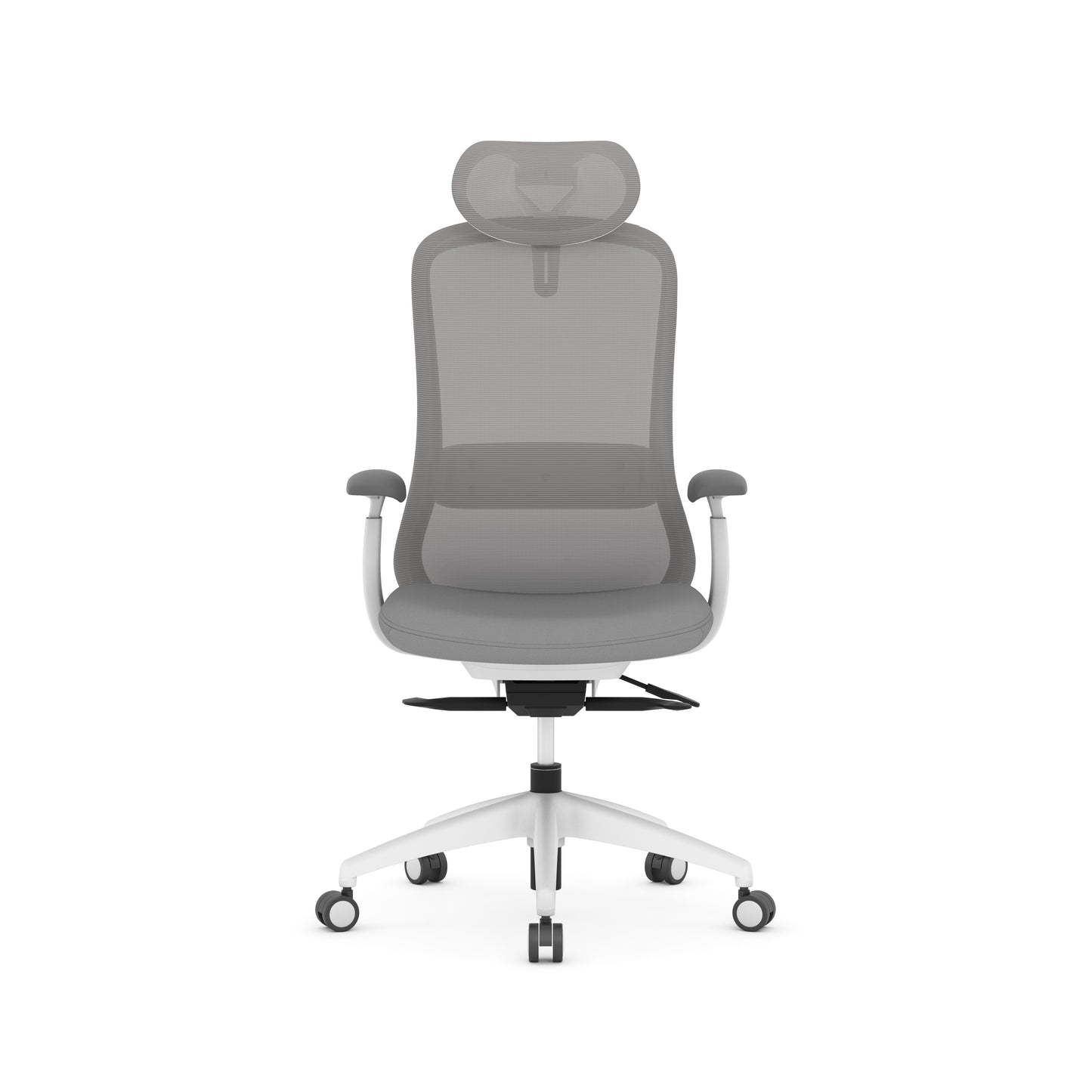 Konfurb Crescent Weight-Activated Syncro-Tilt High Back with Headrest - Gray - 67012 & 67002HR