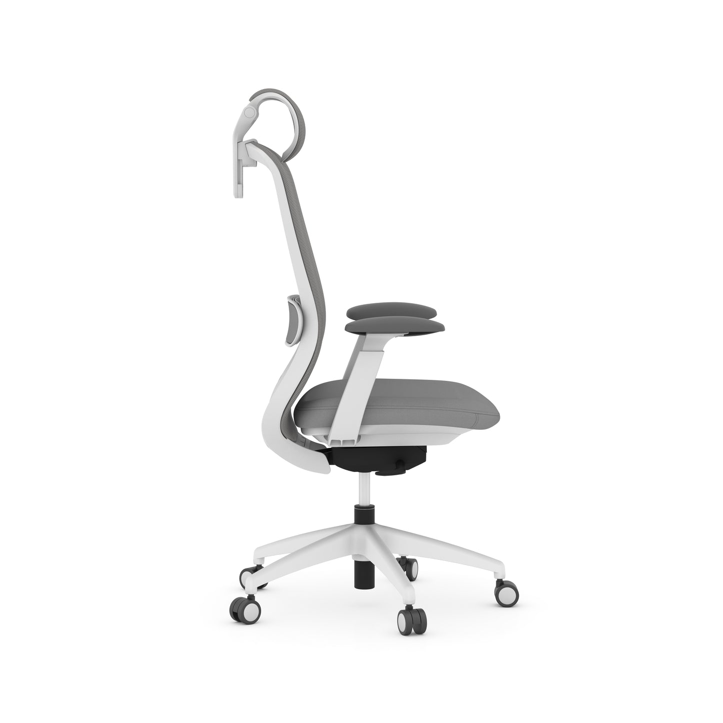 Konfurb Crescent Weight-Activated Syncro-Tilt High Back with Headrest - Gray - 67012 & 67002HR