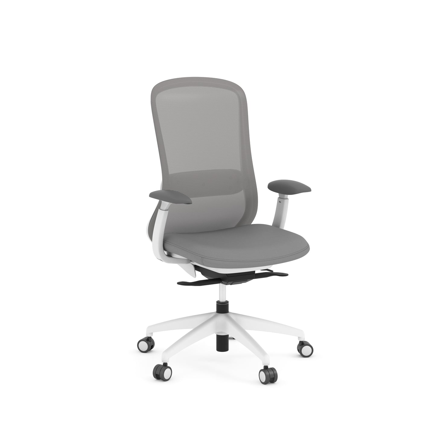 Konfurb Crescent Weight-Activated Syncro-Tilt High Back with Headrest - Gray - 67012 & 67002HR