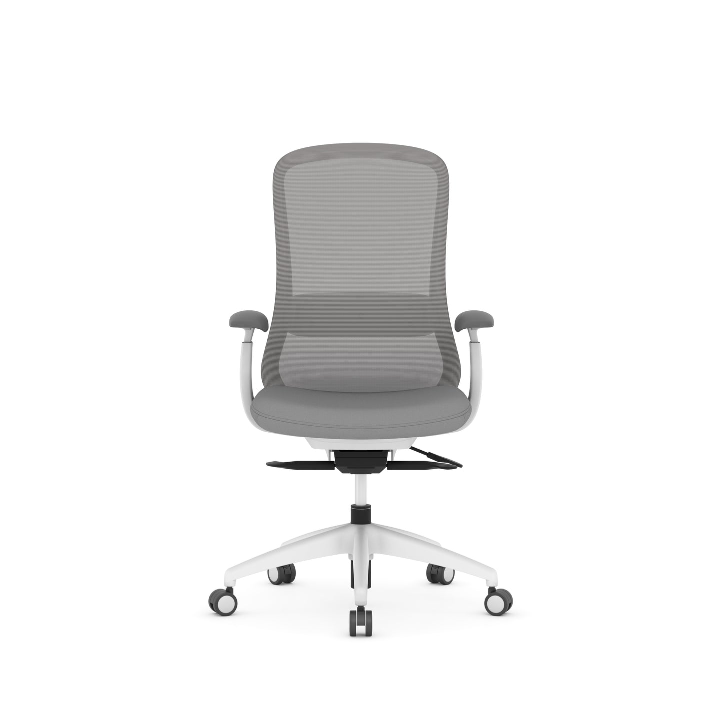 Konfurb Crescent Weight-Activated Syncro-Tilt High Back with Headrest - Gray - 67012 & 67002HR