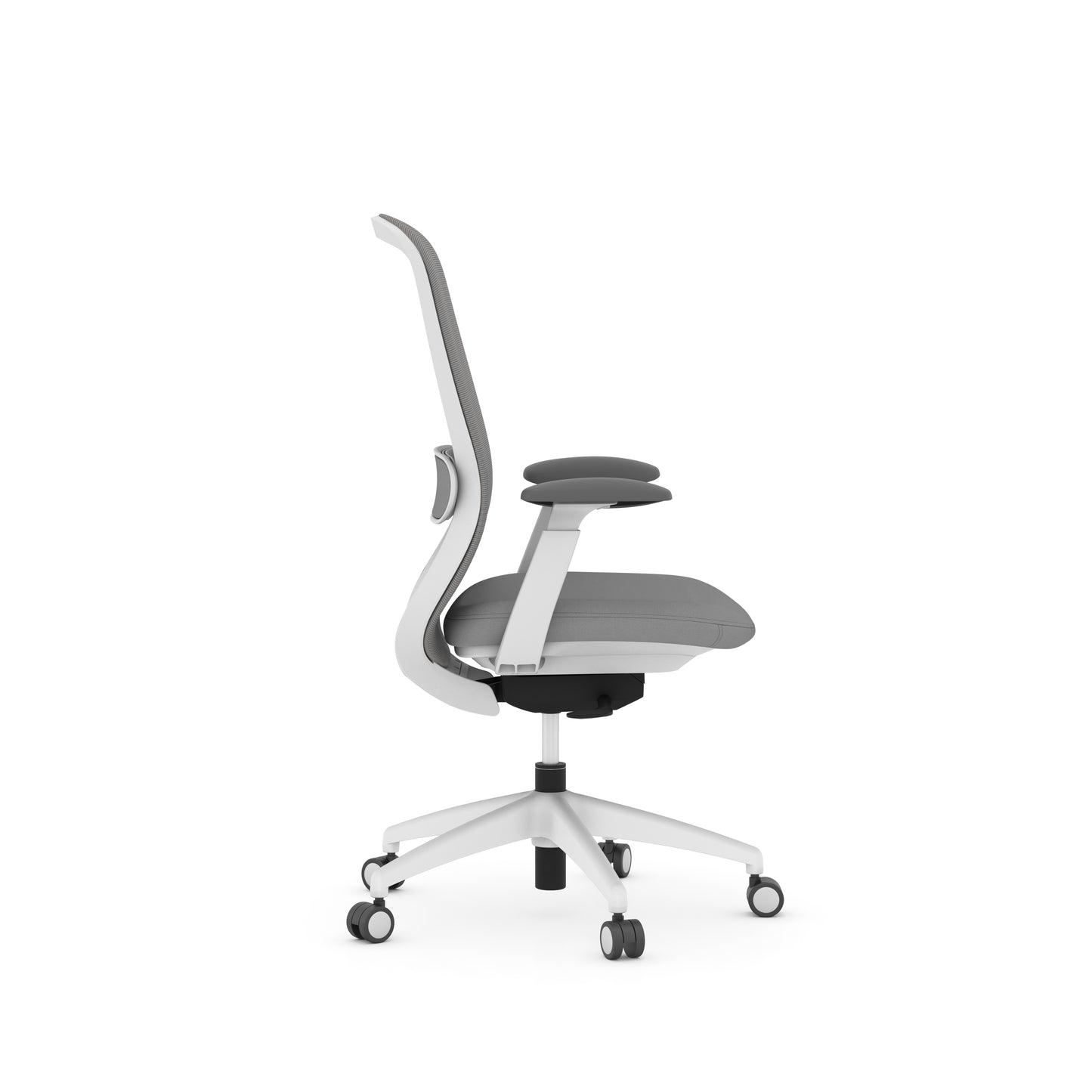 Konfurb Crescent Weight-Activated Syncro-Tilt High Back with Headrest - Gray - 67012 & 67002HR