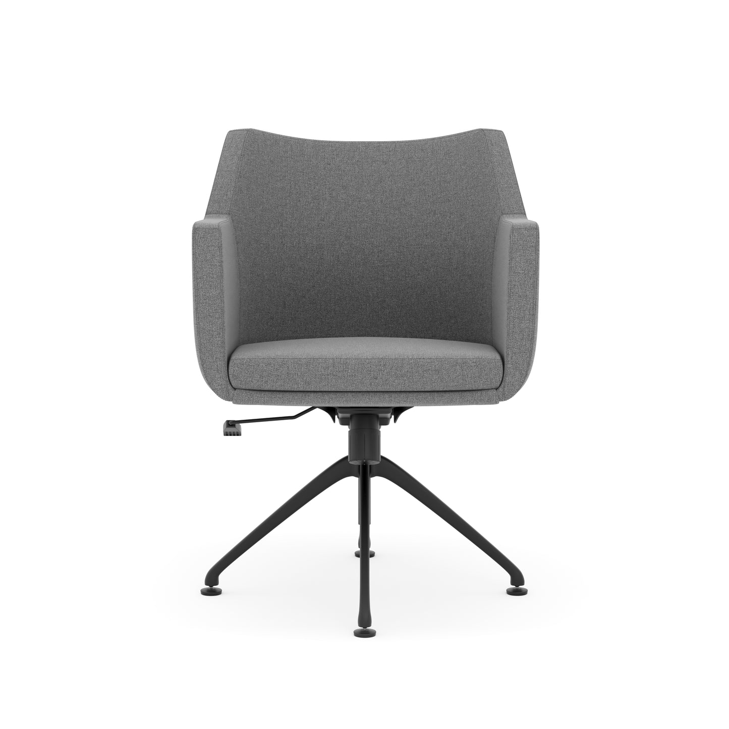 Konfurb Hady Series  Medium Back - Gray Fabric with 4-Prong Black Aluminum Base - 77560/29181B