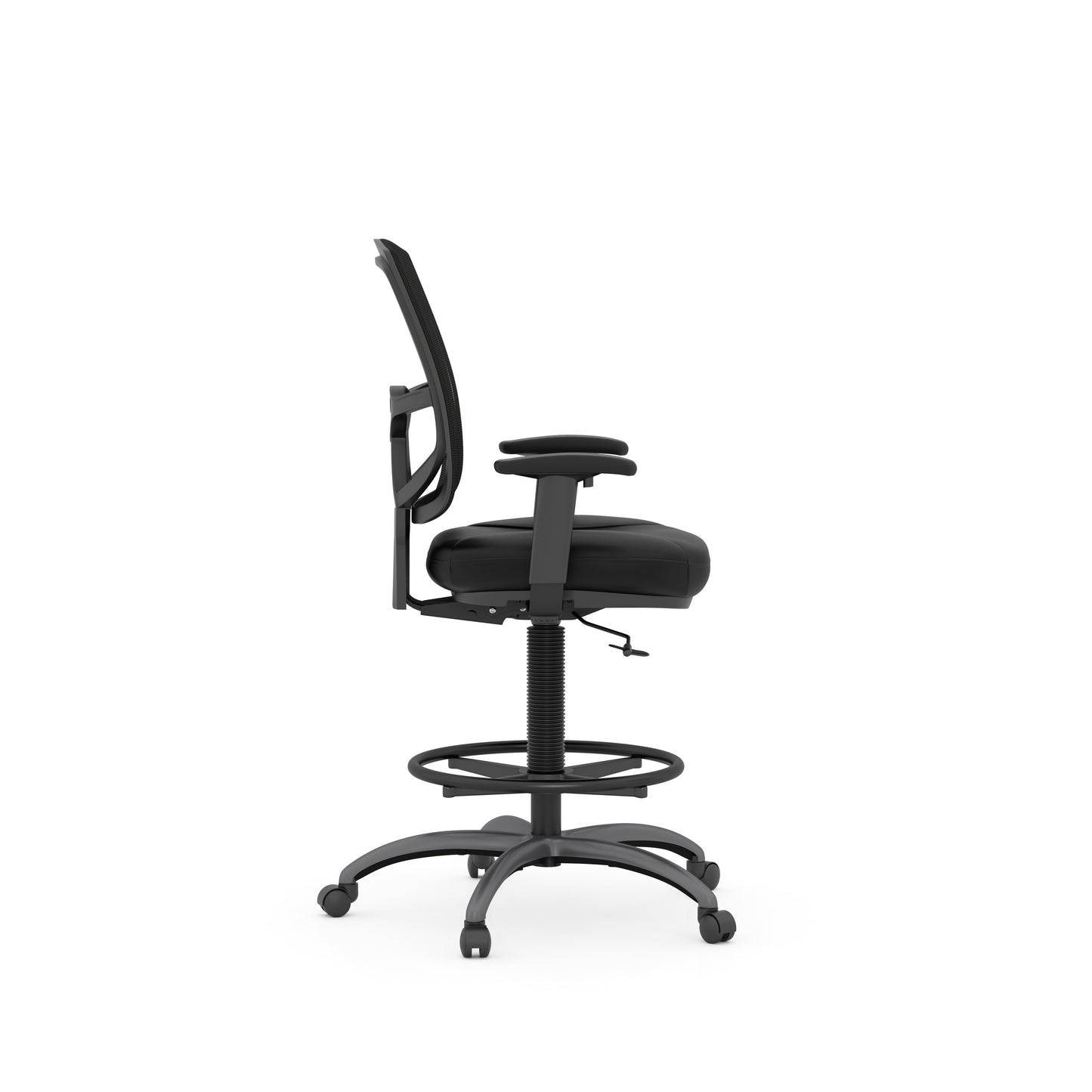 CoolMesh Pro Deluxe Drafting Chair with Foot Ring and Adjustable Arm - 8051 & 311AK
