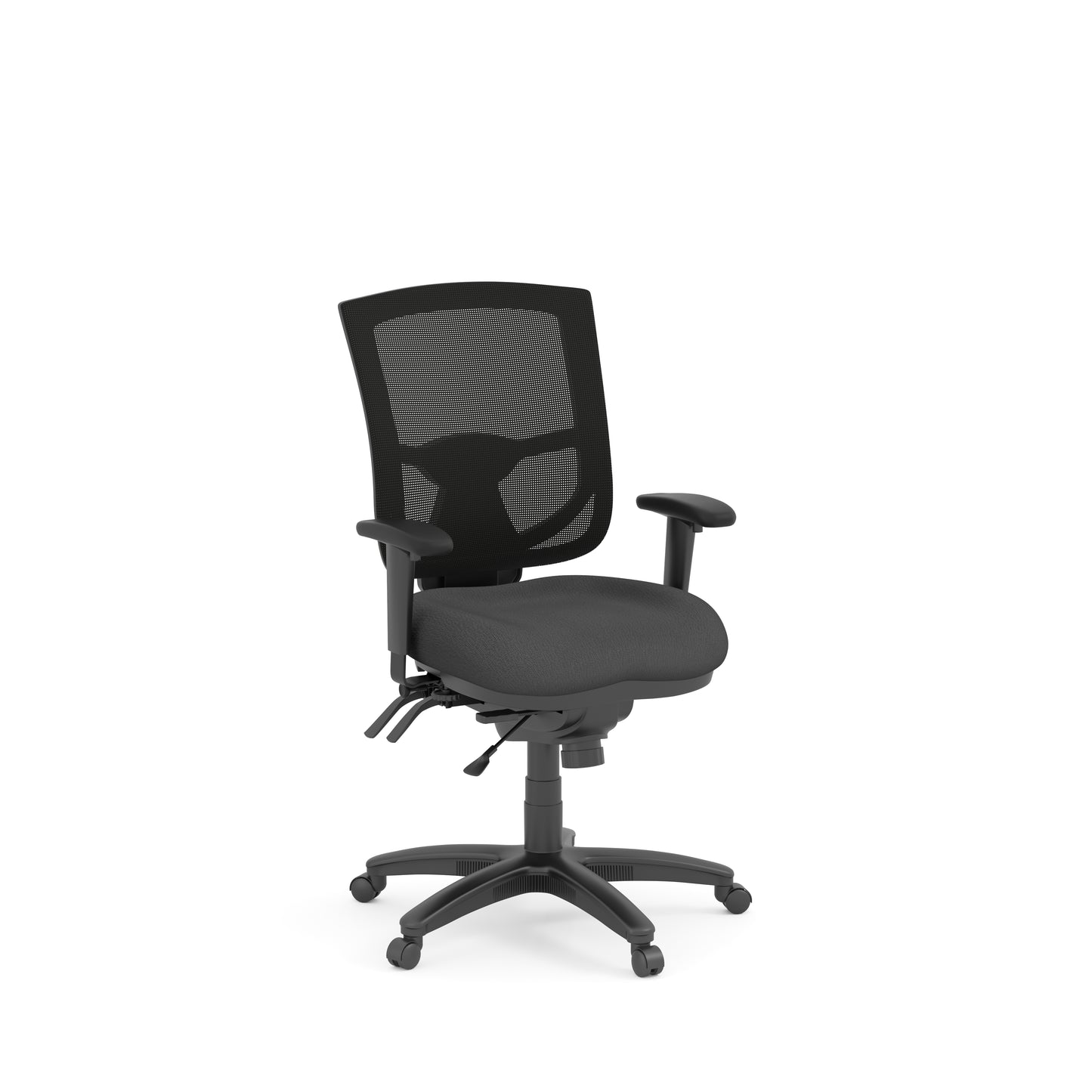 CoolMesh Pro Multi-Function Medium Task Chair with Ratchet Back Height Adjustment and Titanium Base - 8054S & 7700T