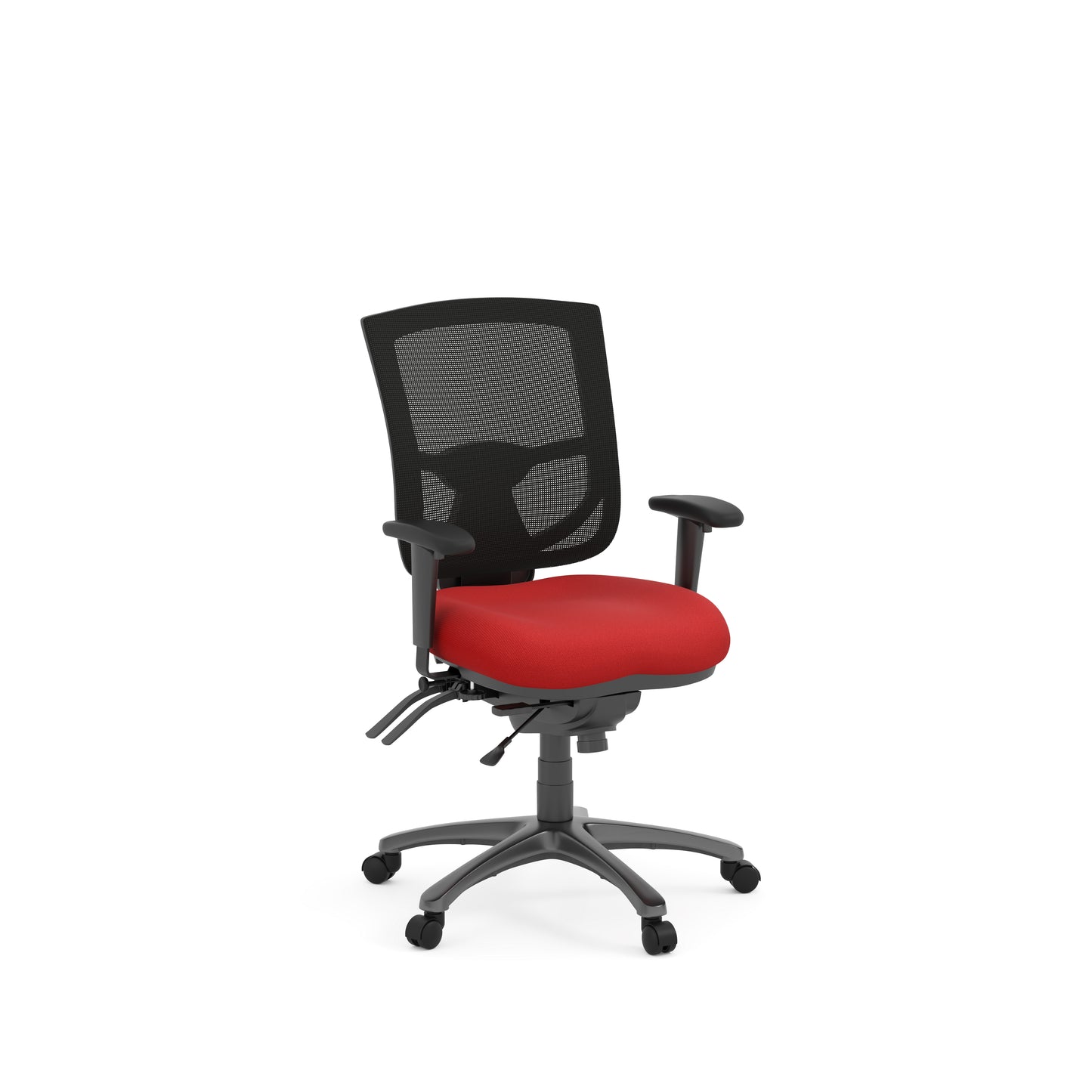 CoolMesh Pro Multi-Function Medium Task Chair with Ratchet Back Height Adjustment and Titanium Base - 8054S & 7700T