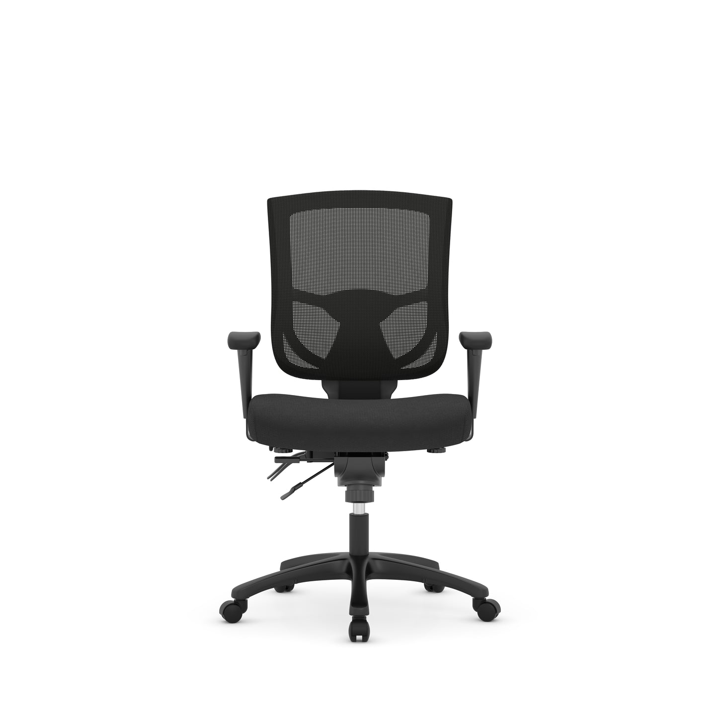 CoolMesh Pro Multi-Function Medium Task Chair with Ratchet Back Height Adjustment and Titanium Base - 8054S & 7700T