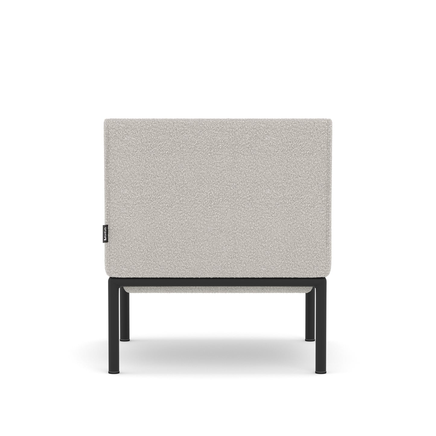 Konfurb Konnect Series Drop in Armless Seat - Beige Fabric - Black Base Frame - 82331