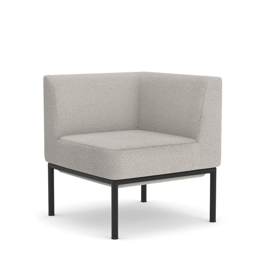 Konfurb Konnect Series Drop in Corner Seat - Beige Fabric - Black Base Frame - 82332