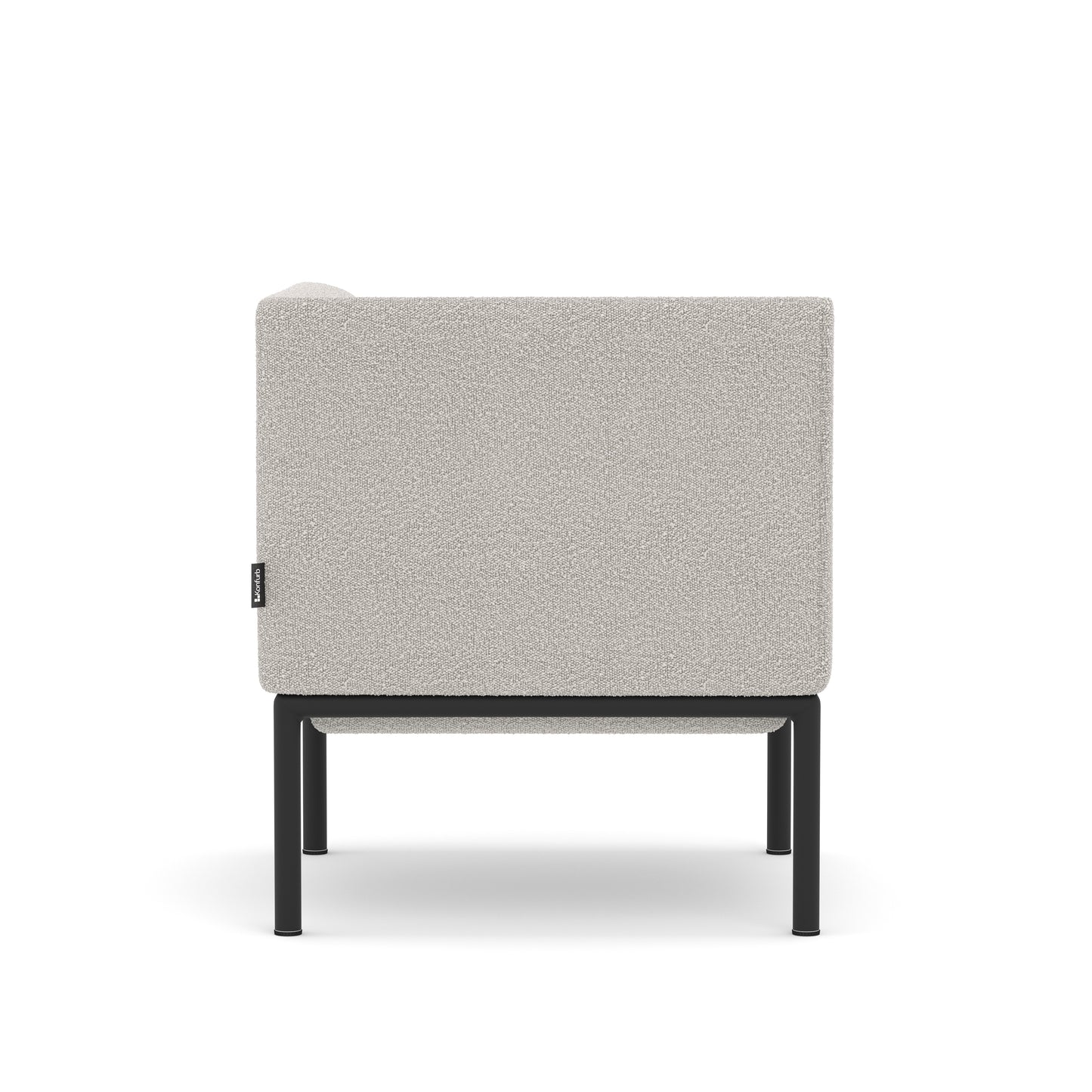 Konfurb Konnect Series Drop in Corner Seat - Beige Fabric - Black Base Frame - 82332