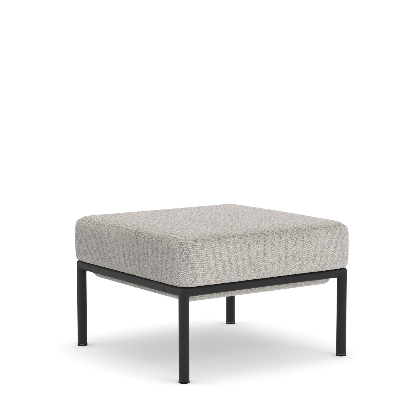 Konfurb Konnect Series Drop in Low Height Ottoman - Beige Fabric - Black Base Frame - 82333