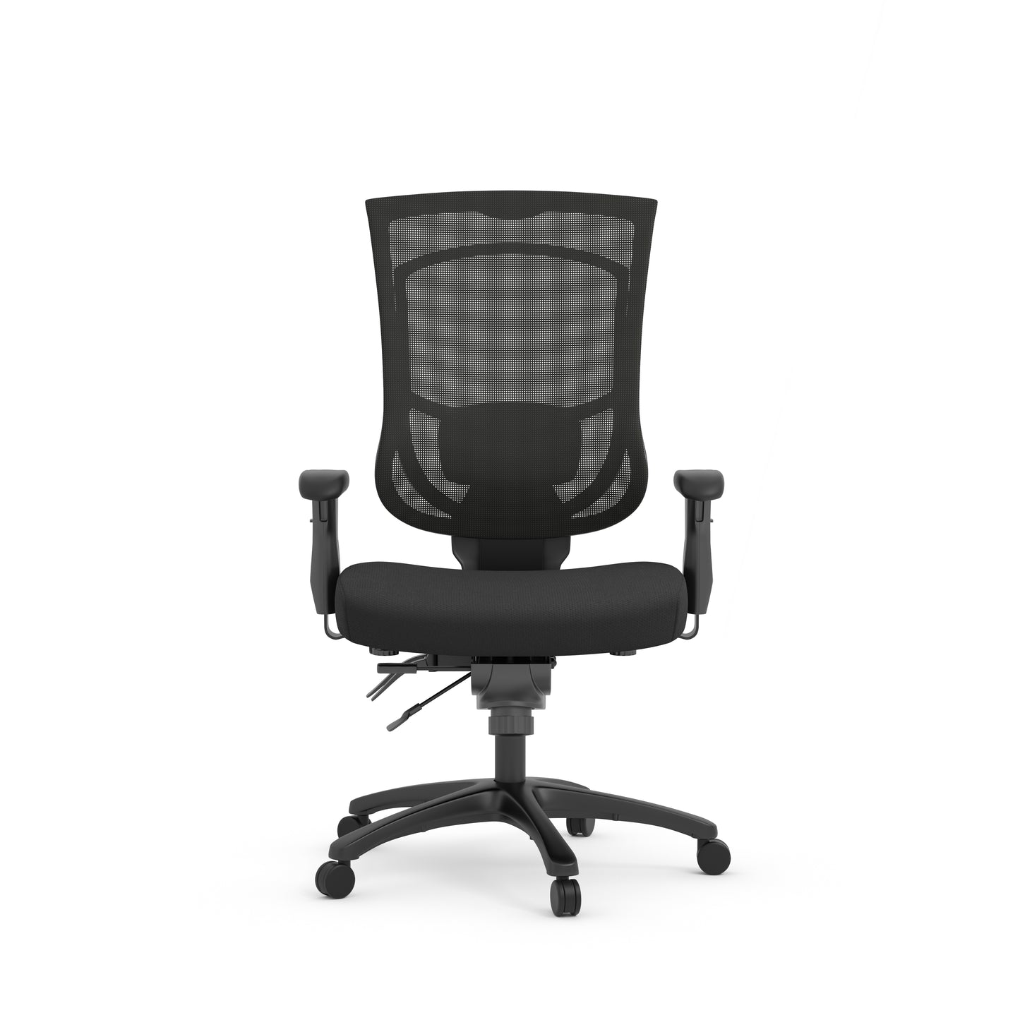CoolMesh PRO XL Big & Tall Chair with Seat Slider & Arms Weight Capacity 400lbs - Black - 8314