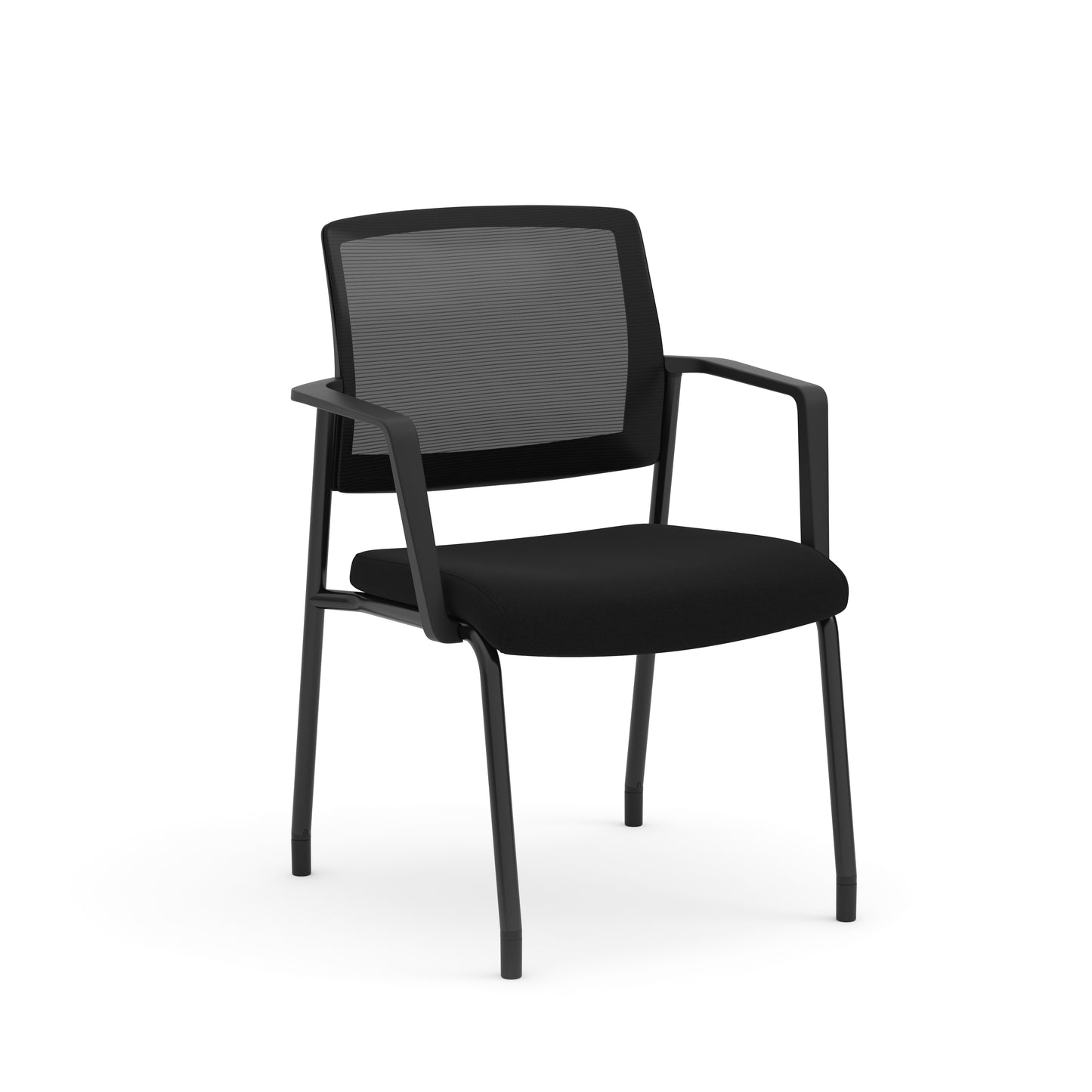 Daisy Series Stackable Guest Chair with Removable Arms - Black - 88711