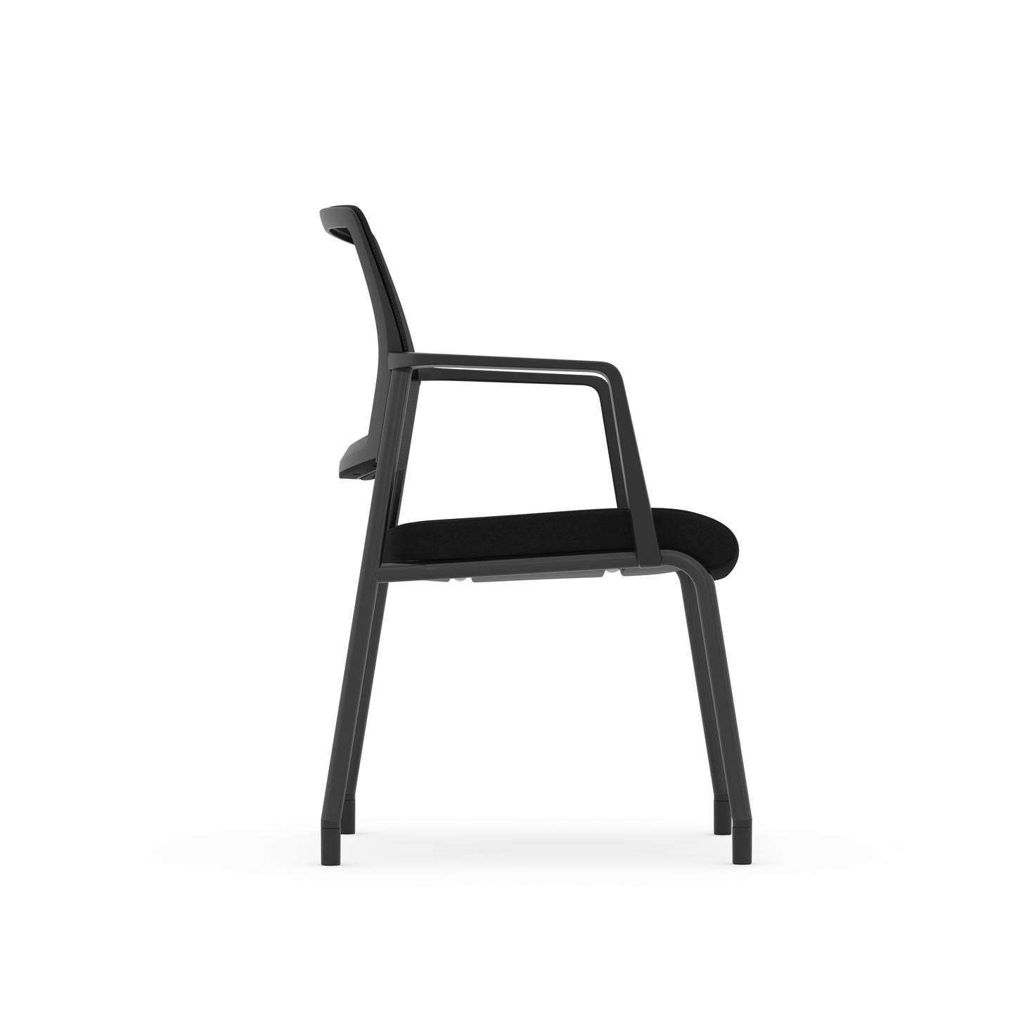 Daisy Series Stackable Guest Chair with Removable Arms - Black - 88711
