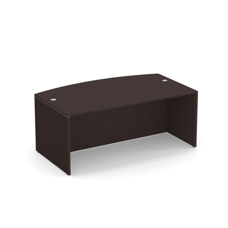 Classic Laminate Series - Bow Front Desk Shell - 71"W x 36/41"D - PL189